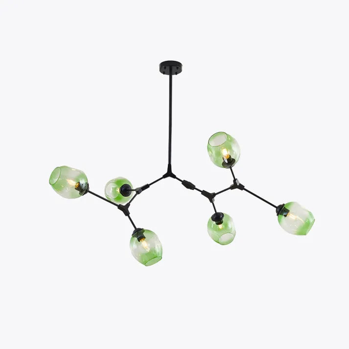Modern Sputnik Pendant Lamp with Glass Bubble Accents - BubbleDrop