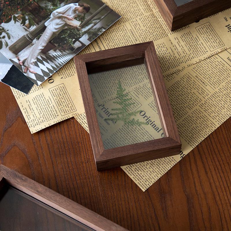 10 x 15 cm Rectangular Nut Brown Picture Frame with Wall Hanging