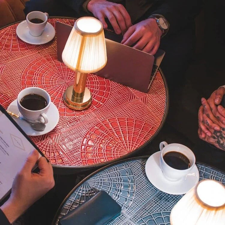 Chic Wireless Table Lamp in Soft Metal Finish - MetalTable