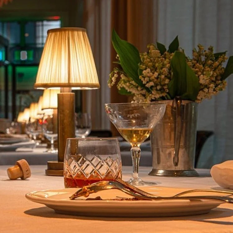 Chic Wireless Table Lamp in Soft Metal Finish - MetalTable