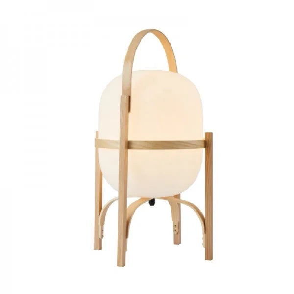 Woven Basket LED Lamp for Cozy Decor - BasketTable