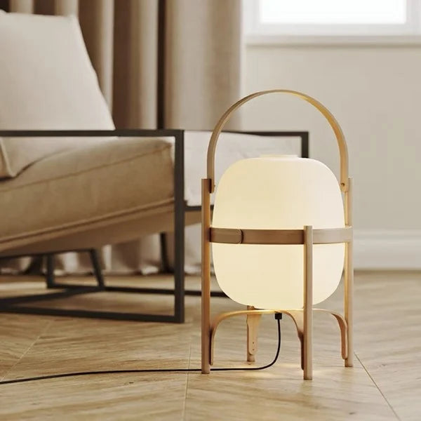 Woven Basket LED Lamp for Cozy Decor - BasketTable