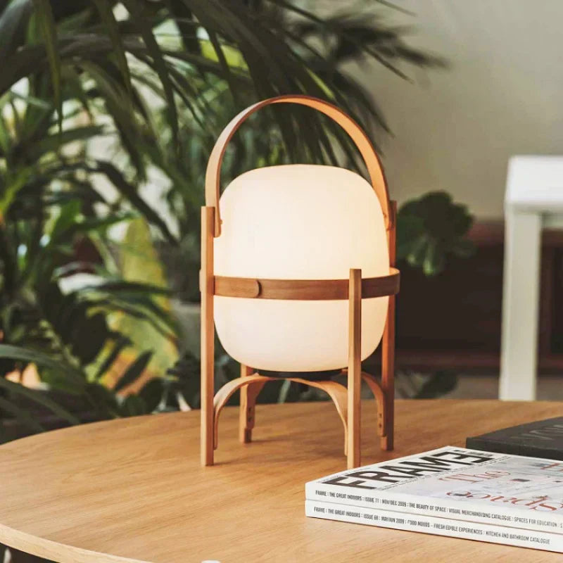 Woven Basket LED Lamp for Cozy Decor - BasketTable