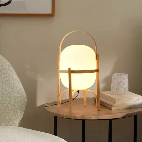 Woven Basket LED Lamp for Cozy Decor - BasketTable