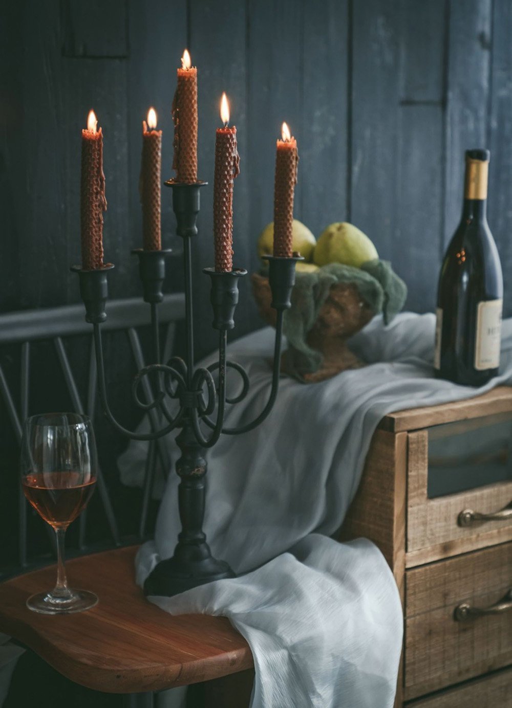 Antique-Style Candle Holder for 5 Candles