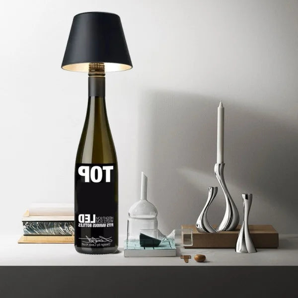 Stylish Rechargeable Wine Bottle Table Lamp - BottleTable