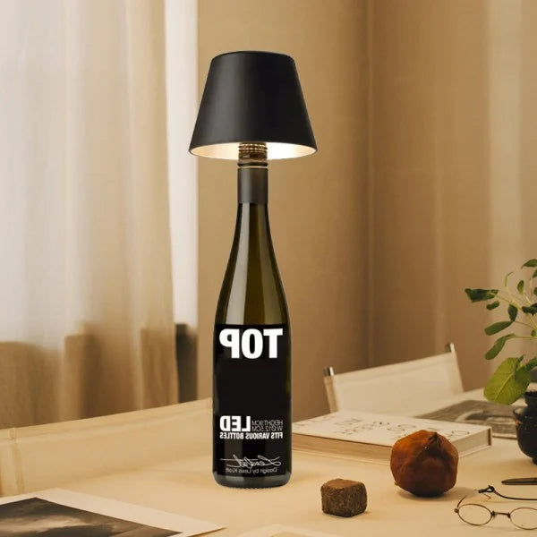 Stylish Rechargeable Wine Bottle Table Lamp - BottleTable
