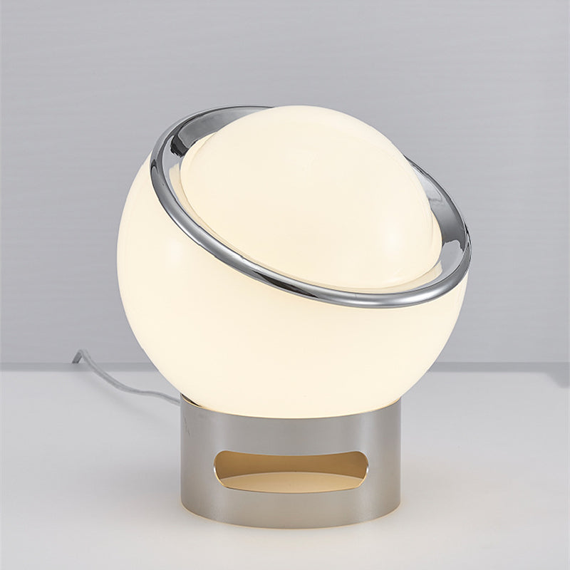 Elegant French Bauhaus Table Lamp with Soft Opal Lighting - OpalTable
