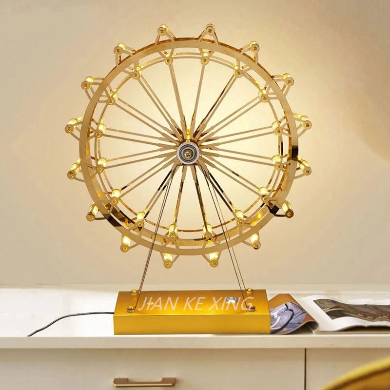 Unique Ferris Wheel LED Table Lamp for a Radiant, Modern Vibe - WheelTable